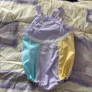 Vintage Pastel Multicolor girls  Romper size 4- New